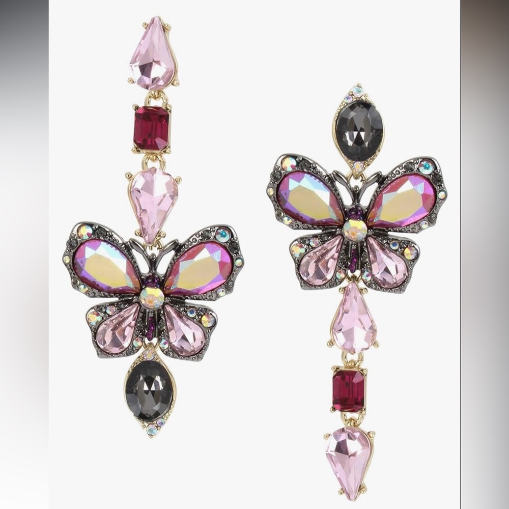 Betsey Johnson Dangle Butterfly Earrings